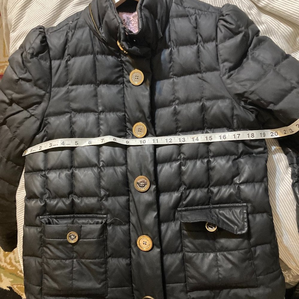 Juicy Couture puff sleeve down puffer jacket - US Medium - Black